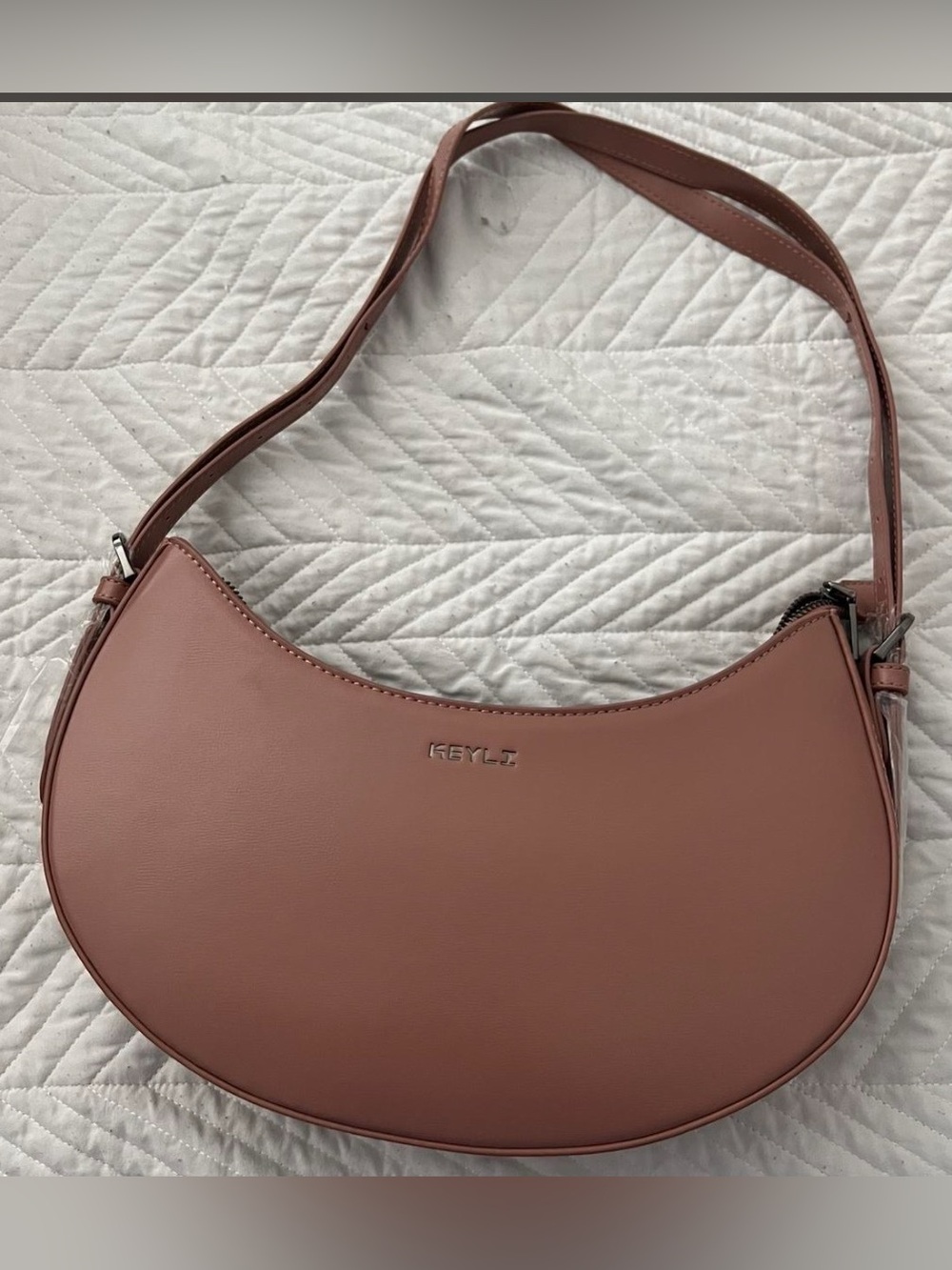 NWOT KEYLI Crescent Shoulder Bag in Mauve Pink